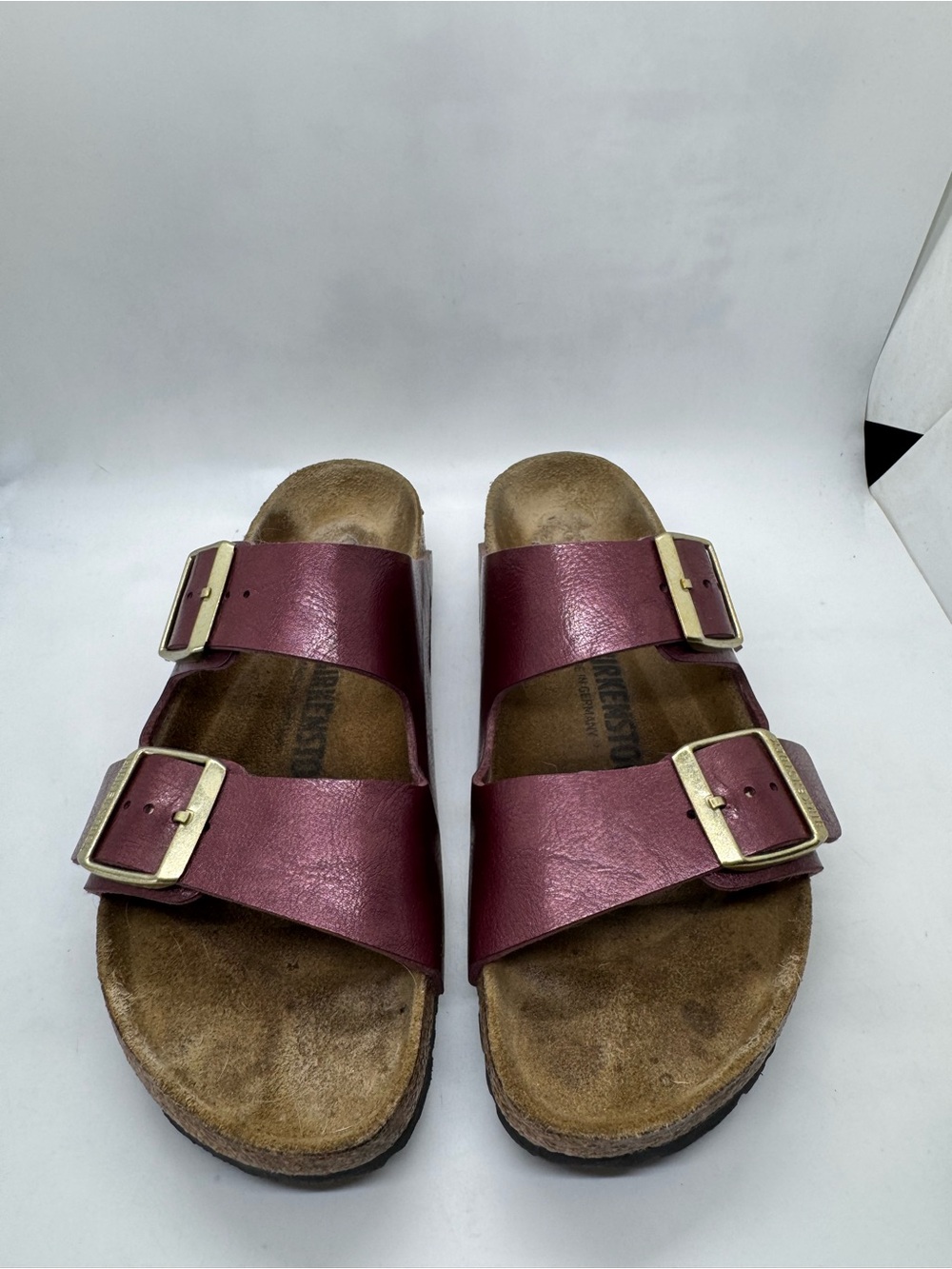 Birkenstock Unisex Arizona Birko-Flor Berry Crush Sandals Narrow EU 38 US M5 L7 - Picture 4 of 12